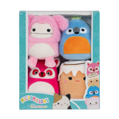 SQUISHMALLOWS Micromallows 4Pack - Mýval, Bigfoot, Ara, Skořicová rolka