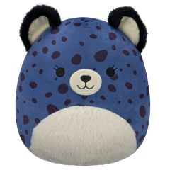 SQUISHMALLOWS Modrý gepard s chlupatým bříškem - Spotts, 30 cm