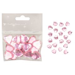 Srdíčka samolepící růžové 2 cm (20 ks)