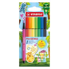 STABILO Pen 68 Mini Animal Vibes (sada 8 kusů)