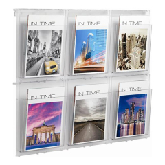 HELIT  Stojan na katalogy, nástěnný, A4, 6 složek, HELIT 