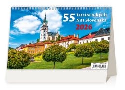 Stolní kalendář 2026 55 turistických nej Slovenska