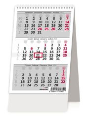 Helma 365  Stolní kalendář 2026 MINI tříměsíční kalendář Slovensko/Česká republika