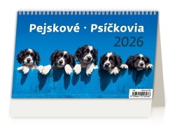 Helma 365  Stolní kalendář 2026 Štěňata/dorosty