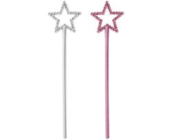 Stříbrné žezlo, růžové (doplněk ke kostýmu) cena je za 1 kus