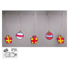 Světelná dekorace na zavěšení 100 cm s LED vánoční koulí /dárek