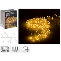 Svítící řetěz 100 LED teplá bílá, délka 1 m