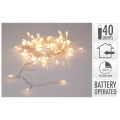 Světelný řetěz 40x LED mini světla ve tvaru kužele s časovačem, délka 3 m