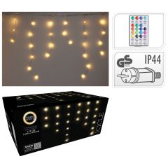 Světelný řetěz se závěsnými prameny 172 LED teplá bílá, venkovní. 230V