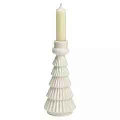 WURM  Svícen na vánoční stromek bílý 18 cm, keramika