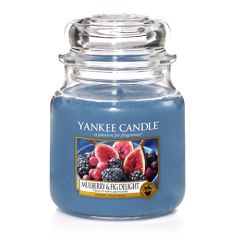 Svíčka Yankee Candle - Mulberry and Fig Delight, střední