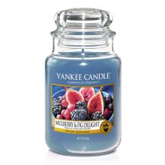 Svíčka Yankee Candle - Mulberry and Fig Delight, velká