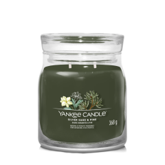 Svíčka Yankee Candle - Silver Sage & Pine, střední