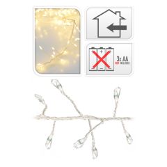 Svítící řetěz 100 LED teplá bílá, délka 1 m