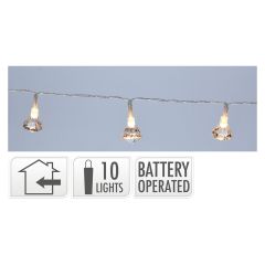 Svítící řetěz s 10 LED zvonky, délka 1 m
