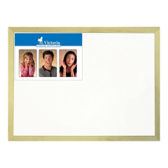 VICTORIA  Biela magnetická tabuľa v drevenom ráme, 60 x 90 cm