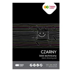 Technický blok A4 /10 listov Happy Color - čierny