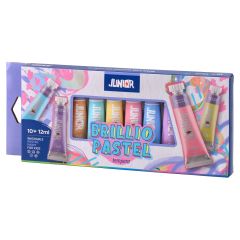 JUNIOR-ST  Temperové barvy Brillio 12 ml / sada 10 ks
