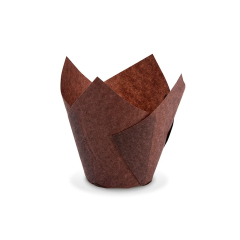 UNIPAP  Cukr. košíčky tulipánové, hnedé, 16x16 cm, 100 ks