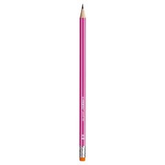 Tužka grafitová HB STABILO pencil 160 s gumou - růžová