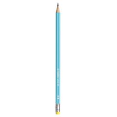 Tužka grafitová HB STABILO pencil 160 s gumou - sv. modrá