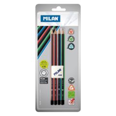 Milan  Tužka MILAN 4 x trojhranná HB / B / 2B + guma