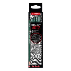 Tužka - STABILO Othello - ARTY - 6 ks balení - měkká tvrdost, každá 2x 4B, 3B, 2B