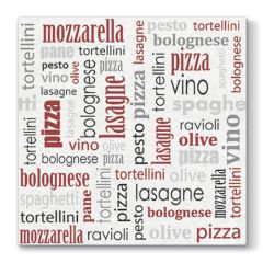 Paw  Ubrousky PAW AIRLAID L 40x40cm Italian Food Bordeaux