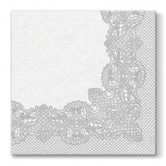 Paw  Ubrousky PAW AIRLAID L 40x40cm Royal Lace Silver