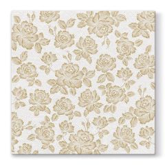 Paw  Ubrousky PAW AIRLAID L 40x40cm Subtle Roses Gold