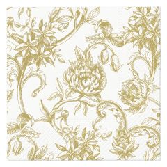 Paw  Ubrousky PAW L 33x33cm Baroque Flowers gold