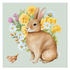 Ubrousky PAW L 33x33cm Festive Bunny Print