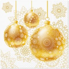 Ubrousky PAW L 33x33cm Gold Ornamental Baubles