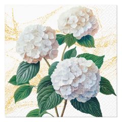 Ubrousky PAW L 33x33cm Romantic White Hydrangeas