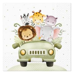 Ubrousky PAW L 33x33cm Safari Fun