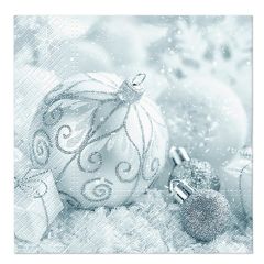 Ubrousky PAW L 33x33cm Silver bauble