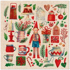 Ubrousky PAW L 33x33cm We Care Christmas Motifs