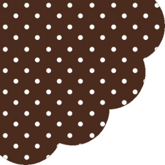 Paw  Ubrousky PAW R 32 cm Dots Chocolate