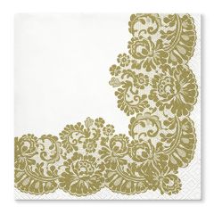 Ubrousky TaT 33x33cm Lacy Frame Gold