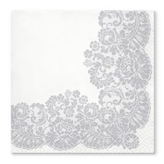 Ubrousky TaT 33x33cm Lacy Frame Silver