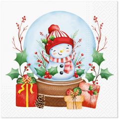 Ubrousky TaT 33x33cm Snowman in a ball