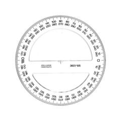 Úhloměr 360/125 KOH-I-NOOR 746328 čirý