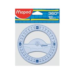 Úhloměr MAPED GRAPHIC 360 °, plastový, 12 cm