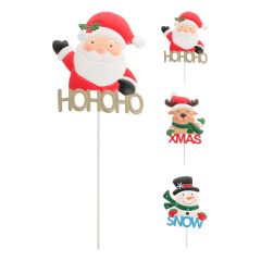 Vánoční dekorace 60 cm se špicí (Mikuláš, sob, sněhulák) kovová