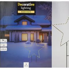 Dekorace - drátěná figurka 60 cm s LED osvětlením, hrot na zapíchnutí (2 varianty)