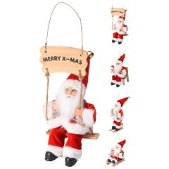 KOOPMAN  Vánoční ozdoba Mikuláš 18 cm k zavěšení (4 varianty /cena je za 1 kus)