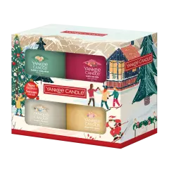 Yankee Candle  Vánoční set (4x votivní svíčka ve skle)