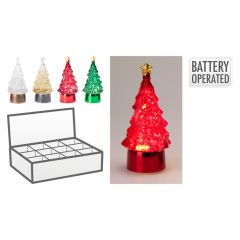Vánoční stromeček 12 cm s LED světlem (mix /1 ks)