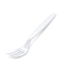 Vidlička (PP) znovu použitelná bílá 18,5cm (50 ks)