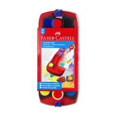 Faber Castell  Vodové farby Faber-Castell stavebnicové 24 farieb